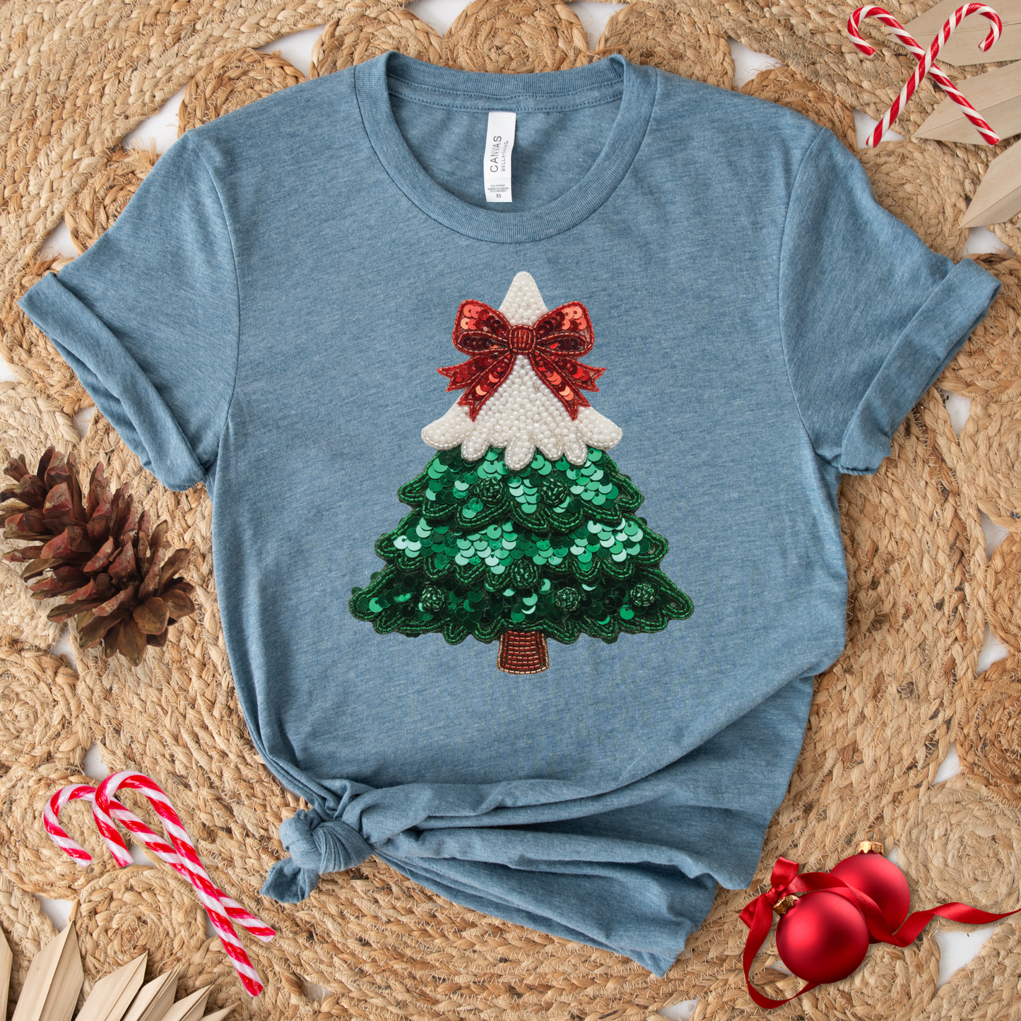 SEQUINS TREE T-SHIRT