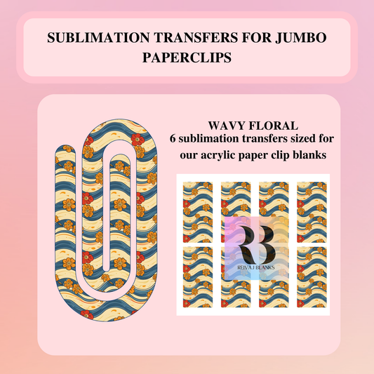 WAVY FLORAL SUBLIMATION TRANSFER