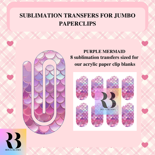 PURPLE MERMAID SUBLIMATION TRANSFER