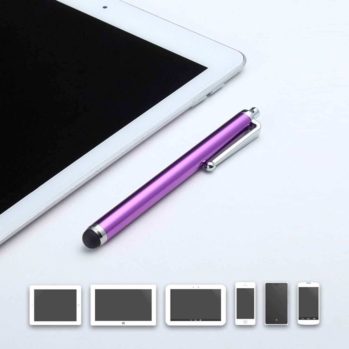 STYLUS- Compatible with iPad, iPhone, Samsung, Kindle Touch and all devices and smartphones with a Capacitive Touch Screen.