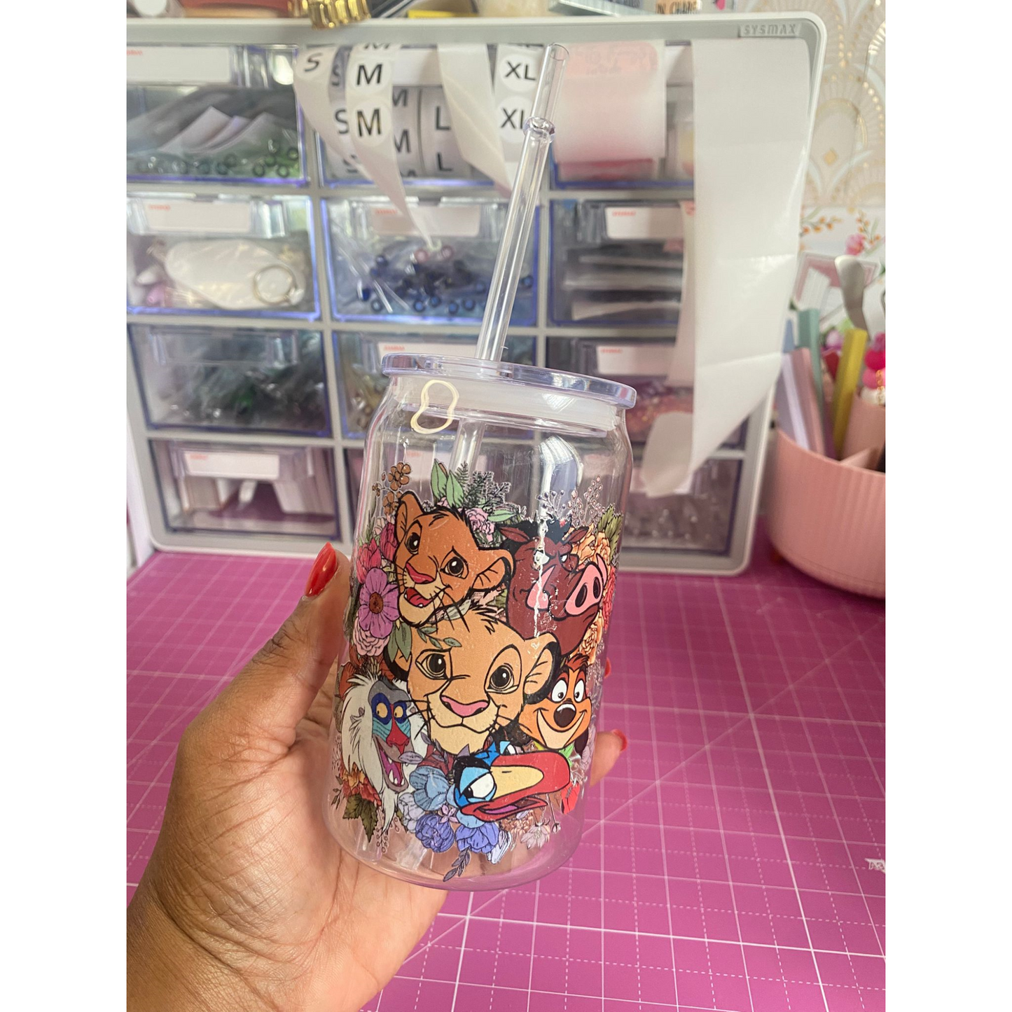 RETRO LION KING ACRYLIC CUP 16OZ