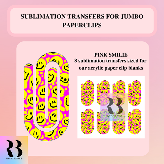 PINK SMILIE SUBLIMATION TRANSFER