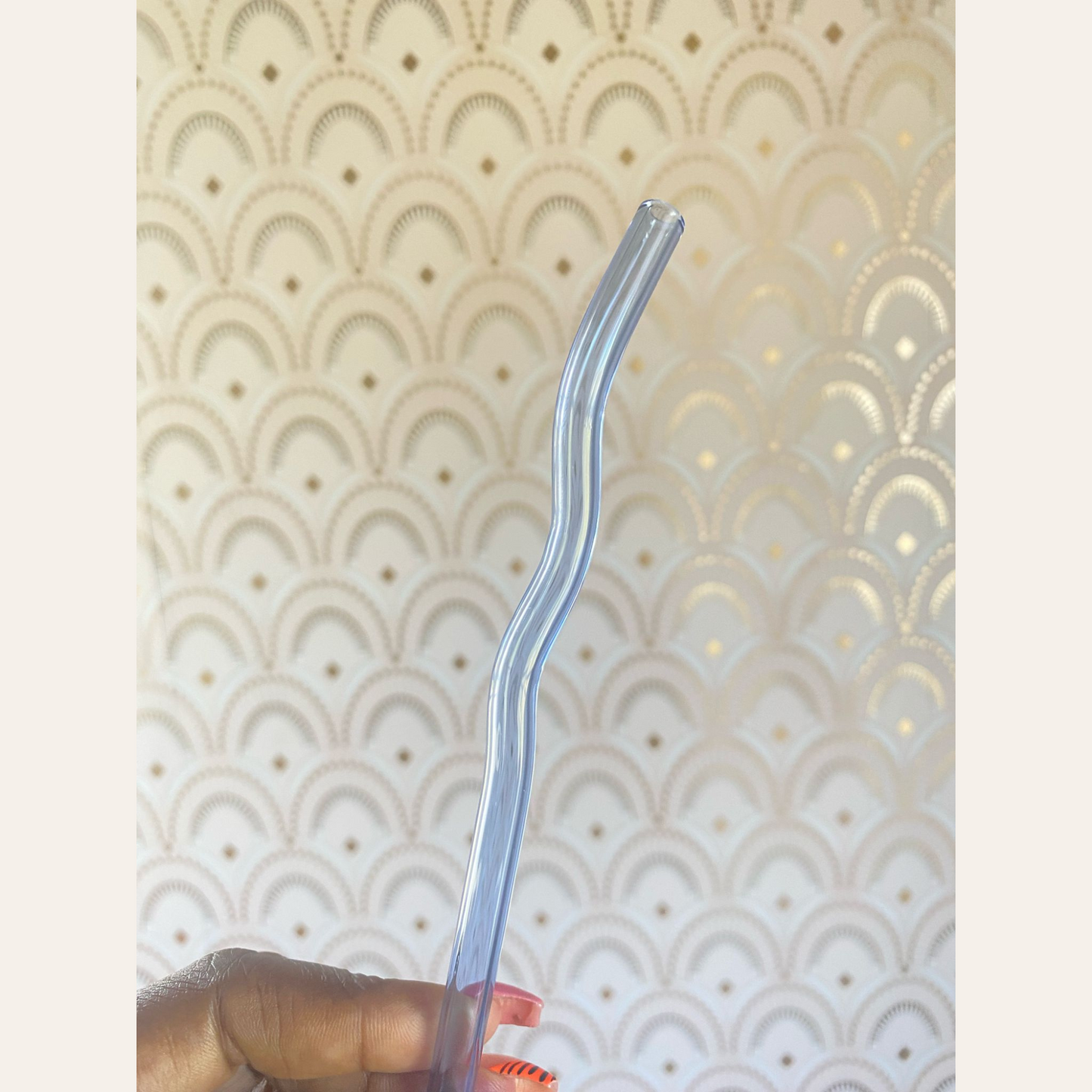 WAVY GLASS STRAWS - REUSABLE