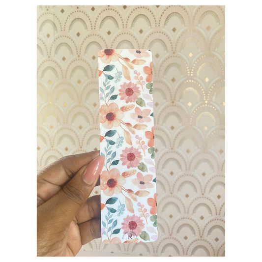 ORANGE FLORAL BOOKMARK