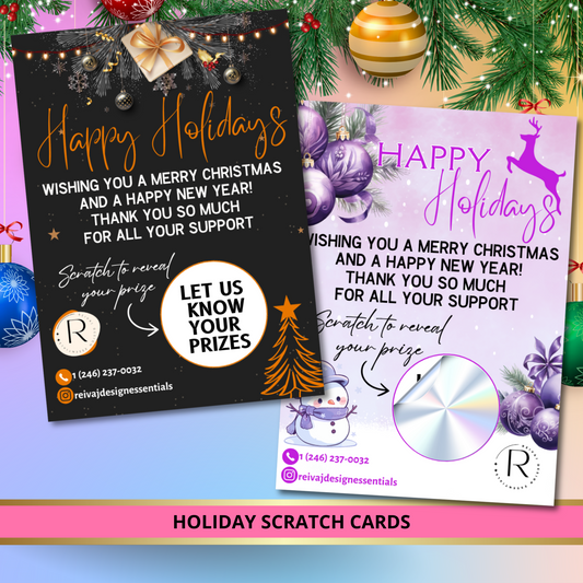 HOLIDAY SCRATCH CARDS