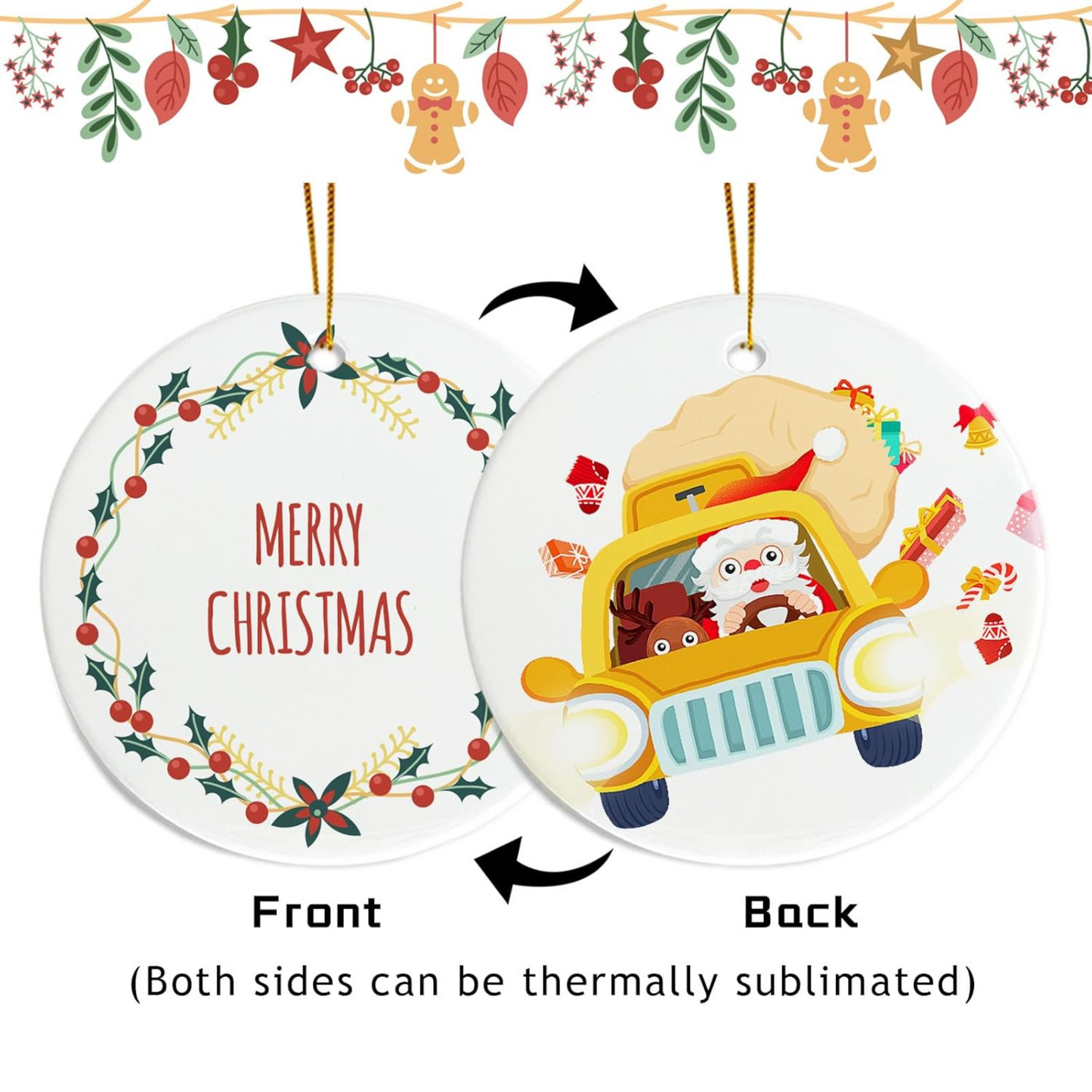 CERAMIC ORNAMENTS (SUBLIMATION BLANK)