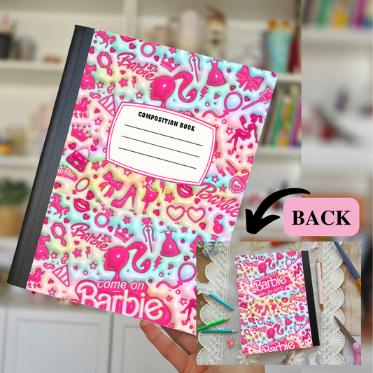 Pink Fun 3D Composition Notebook