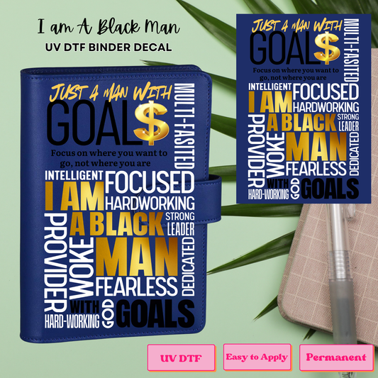 I AM A BLACK MAN BINDER DECALS