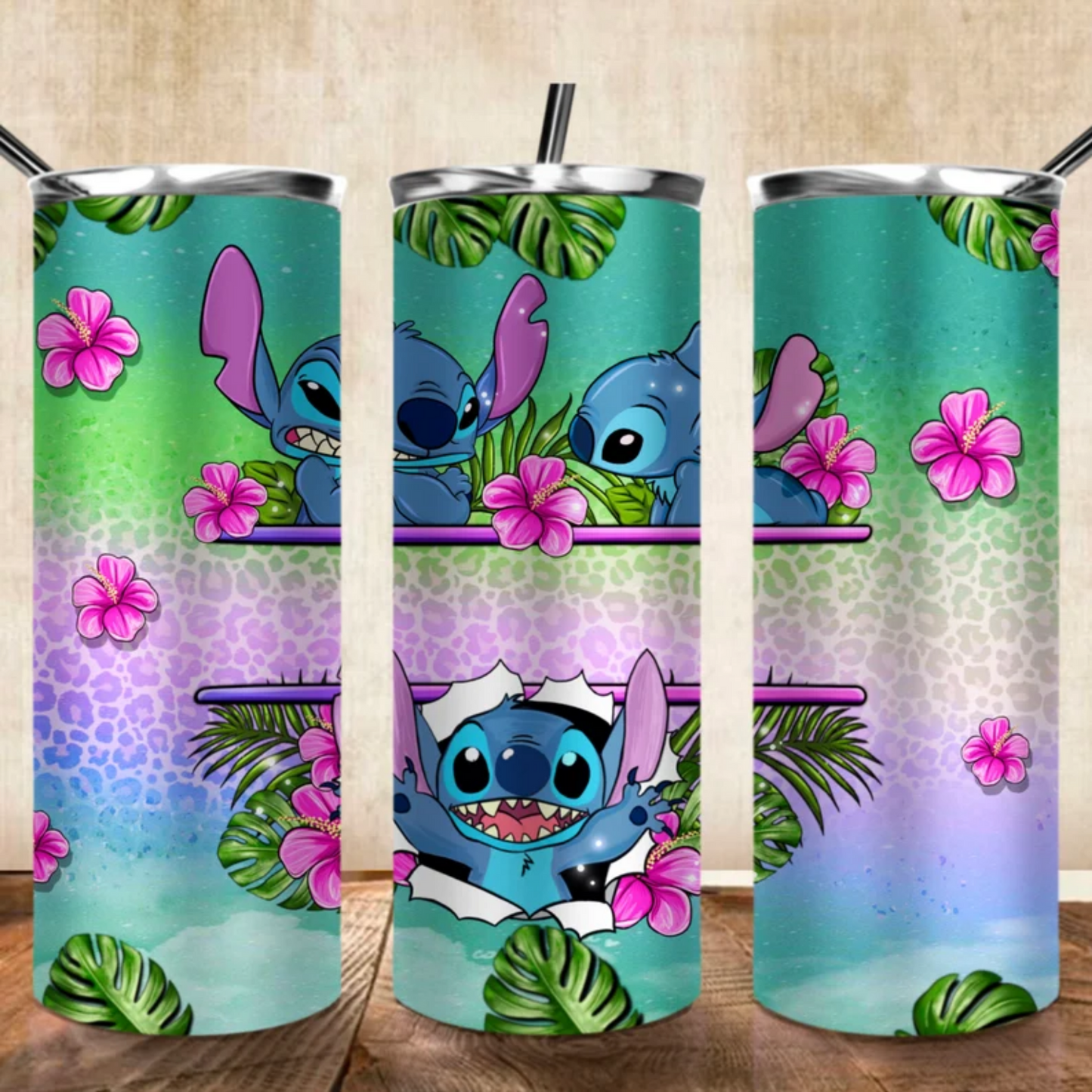 STITCH CUSTOM NAME TUMBLER