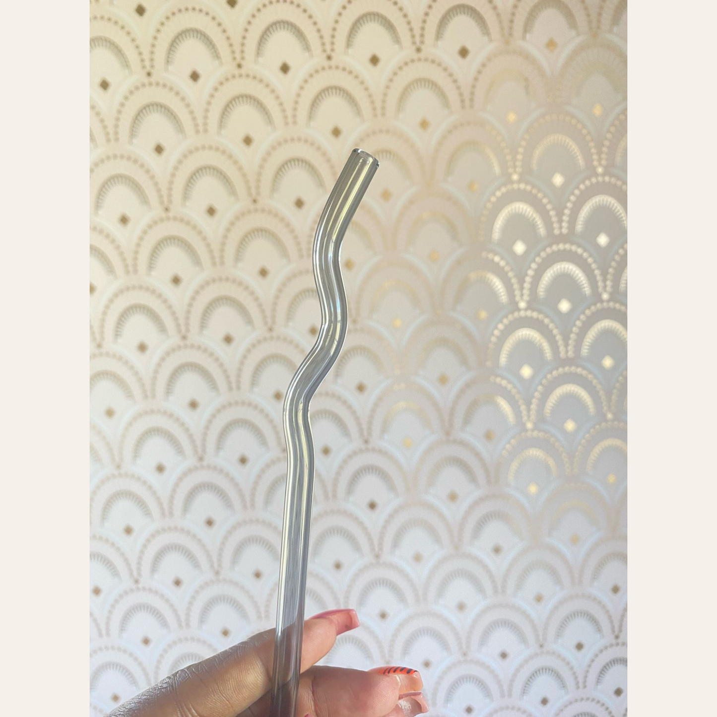 WAVY GLASS STRAWS - REUSABLE