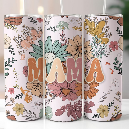 MAMA FLORAL TUMBLER