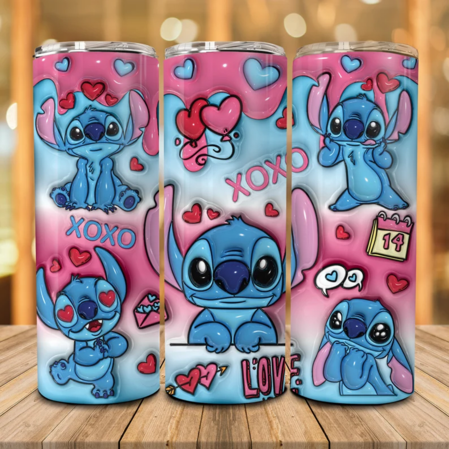 STITCH XOXO 3D TUMBLER