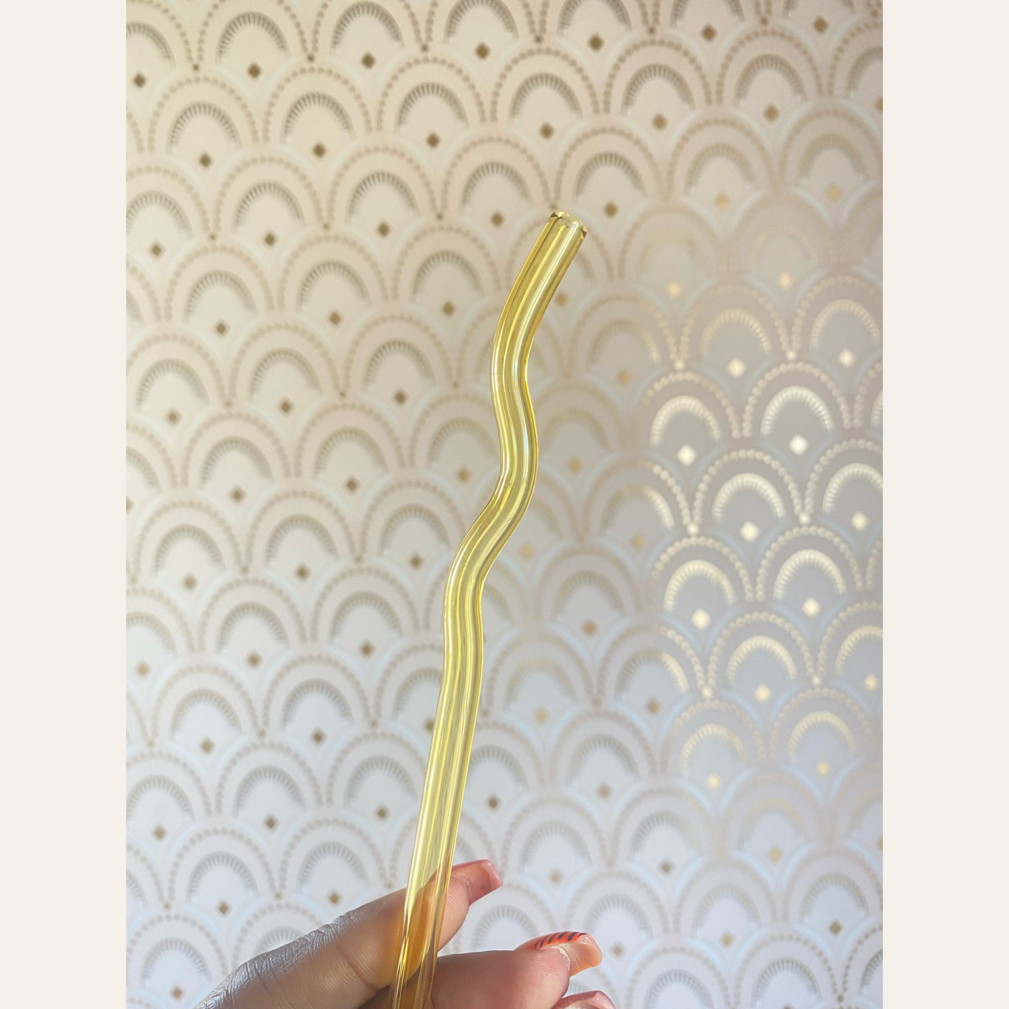 WAVY GLASS STRAWS - REUSABLE