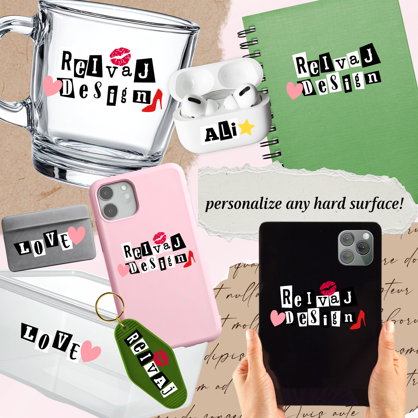 Letter Sticker Sheet | Ransom Letters Black {Double Sided}