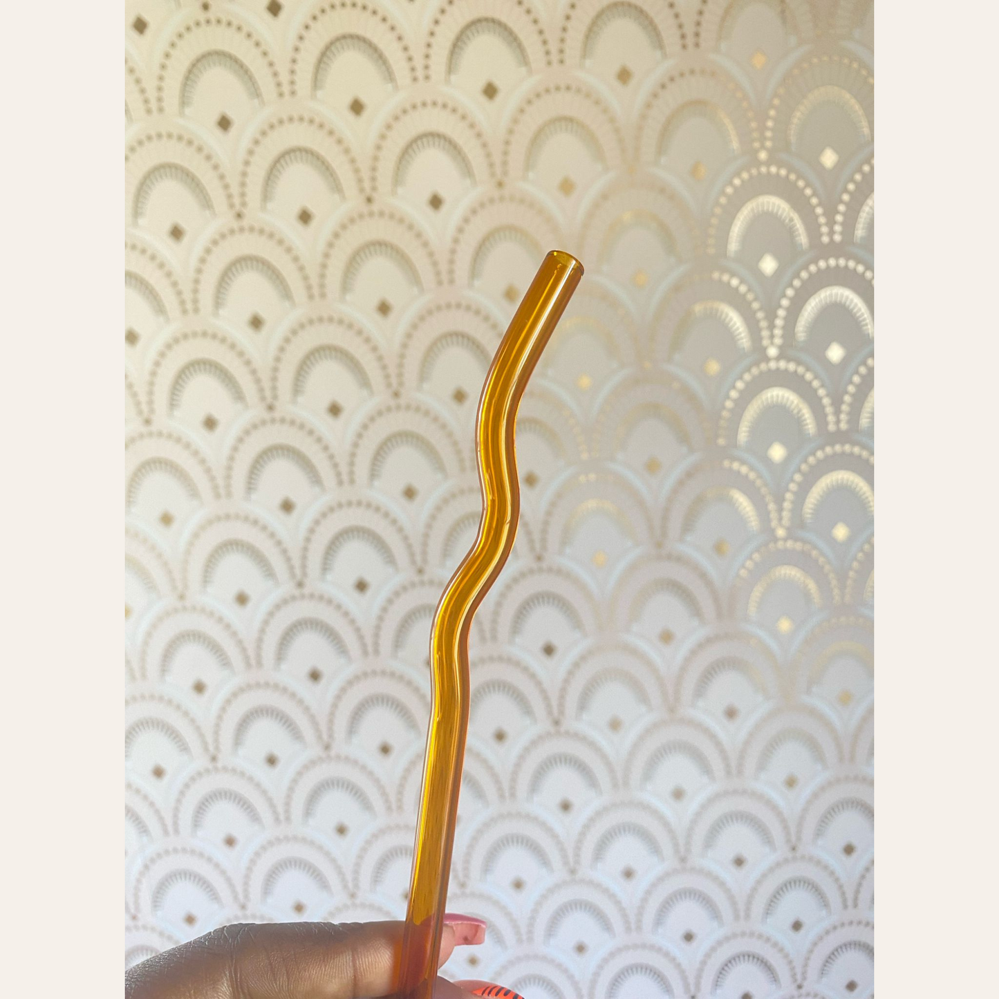 WAVY GLASS STRAWS - REUSABLE