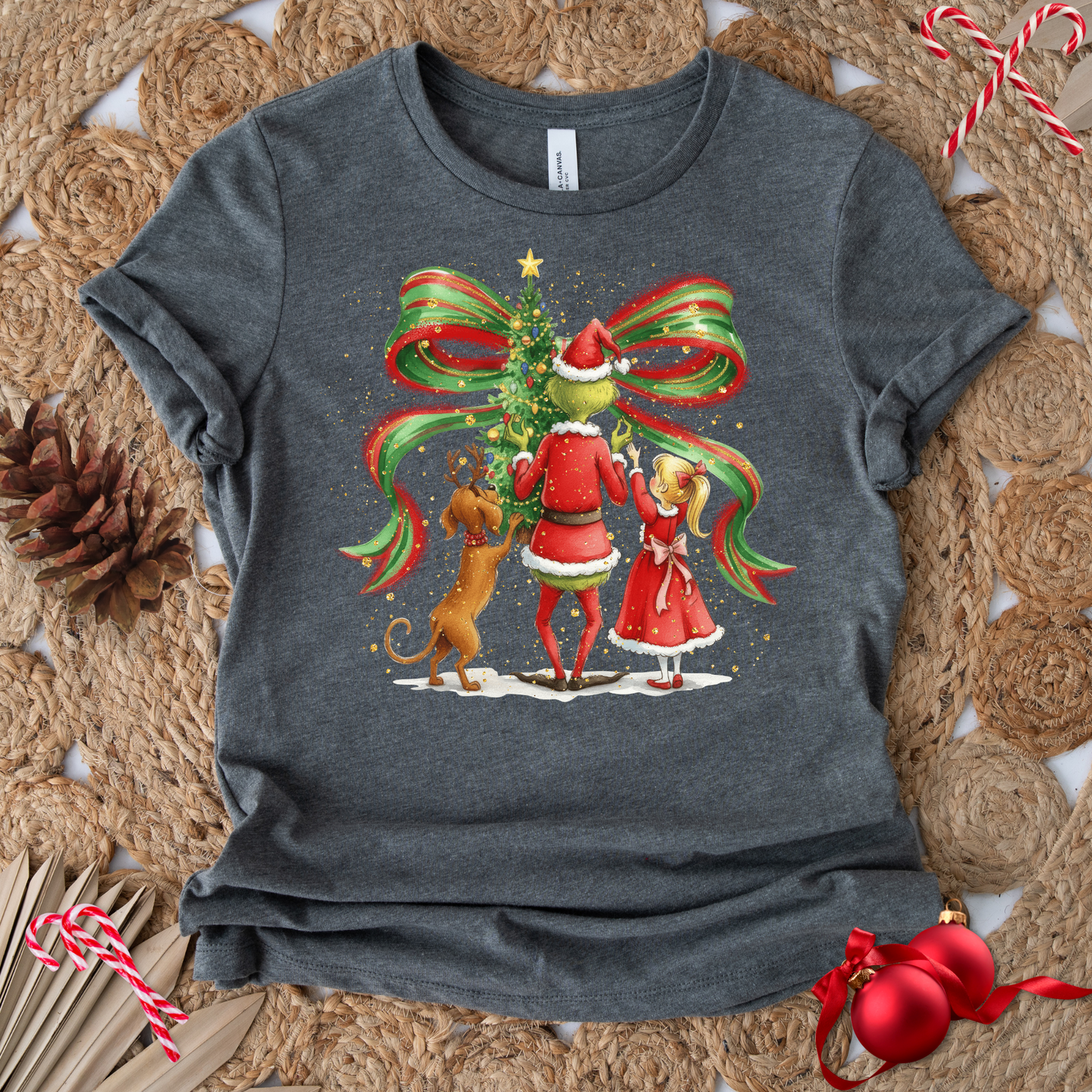 GREEN COQUETTE T-SHIRT