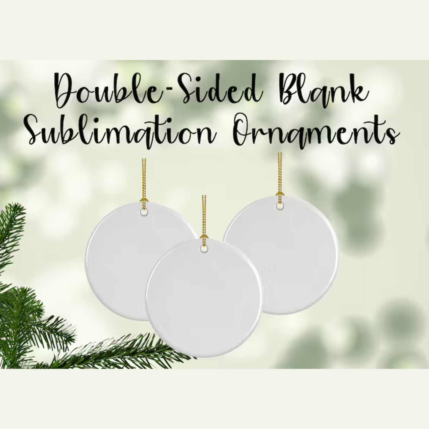 CERAMIC ORNAMENTS (SUBLIMATION BLANK)