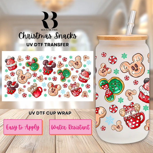 CHRISTMAS SNACK (DOUBLE SIDED) UV DTF 16 OZ