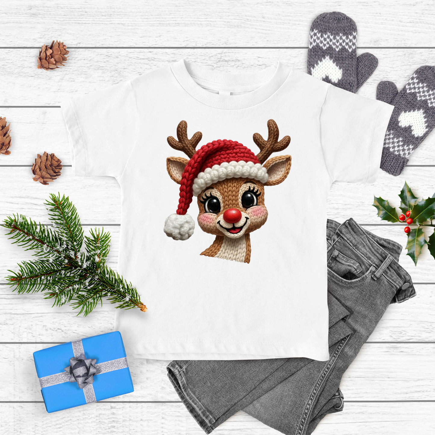 CUTEST REINDEER KIDS T-SHIRT