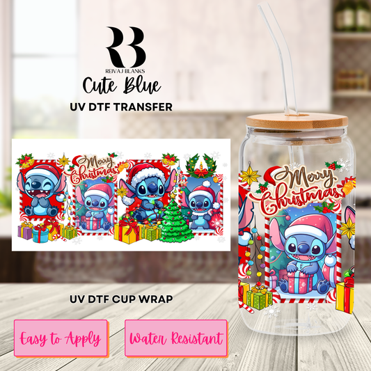 CUTE BLUE (SINGLE SIDED) UV DTF 16 OZ