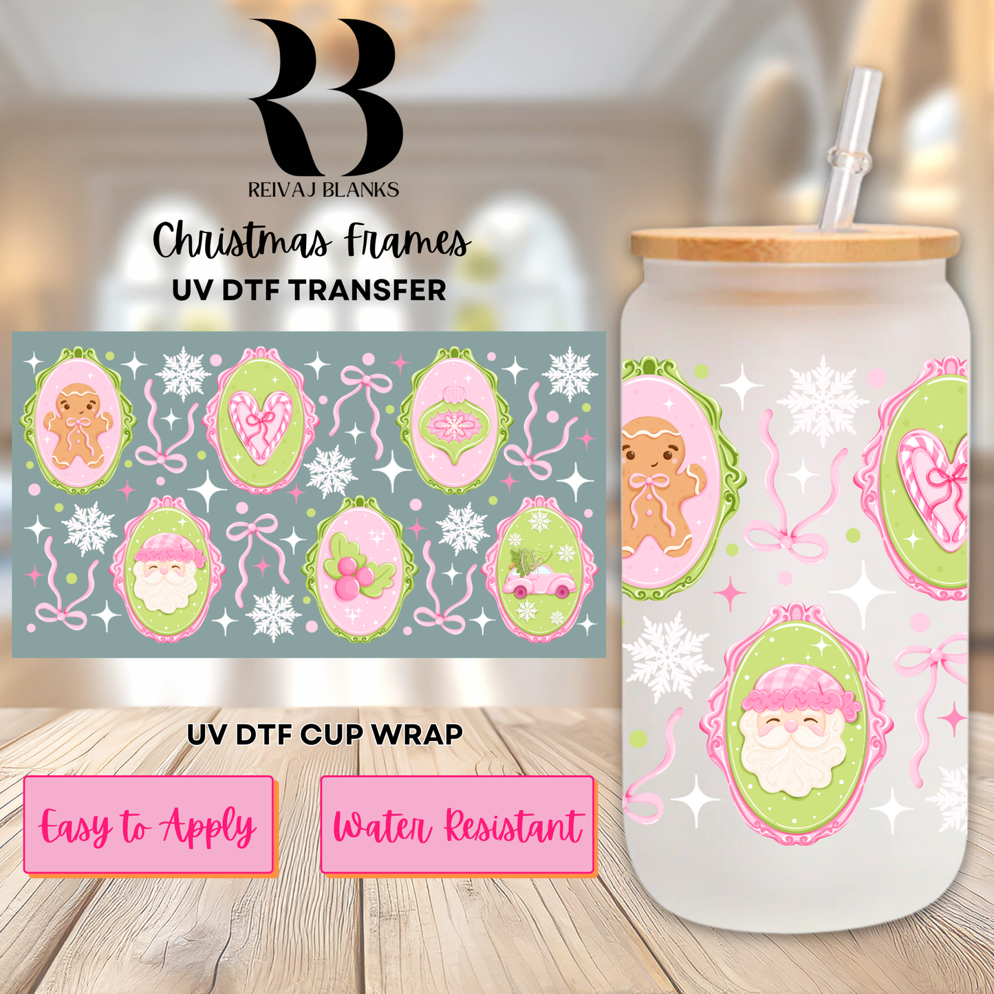 CHRISTMAS FRAMES (DOUBLE SIDED) 16 OZ