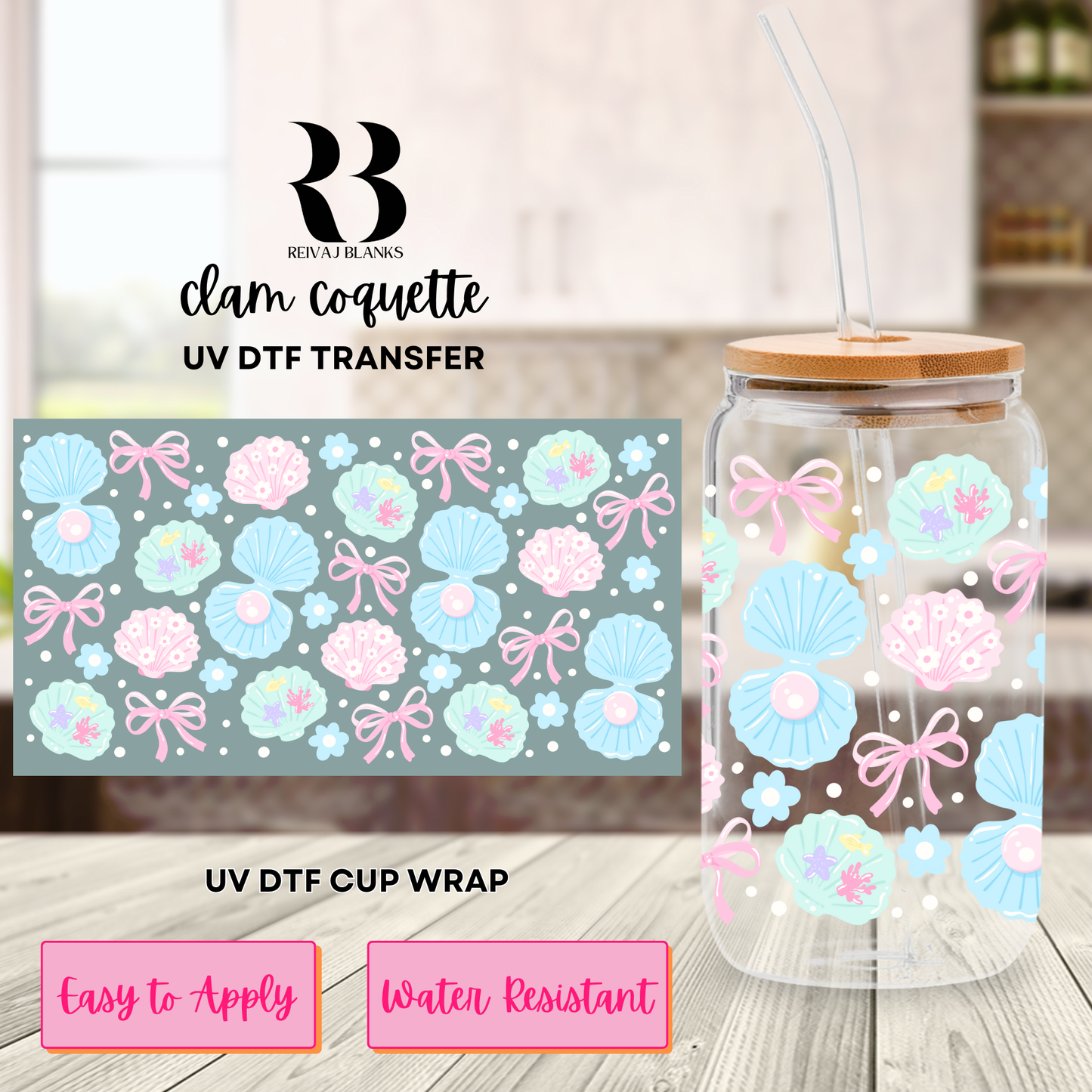 CLAM COQUETTE (DOUBLE SIDED) 16 OZ