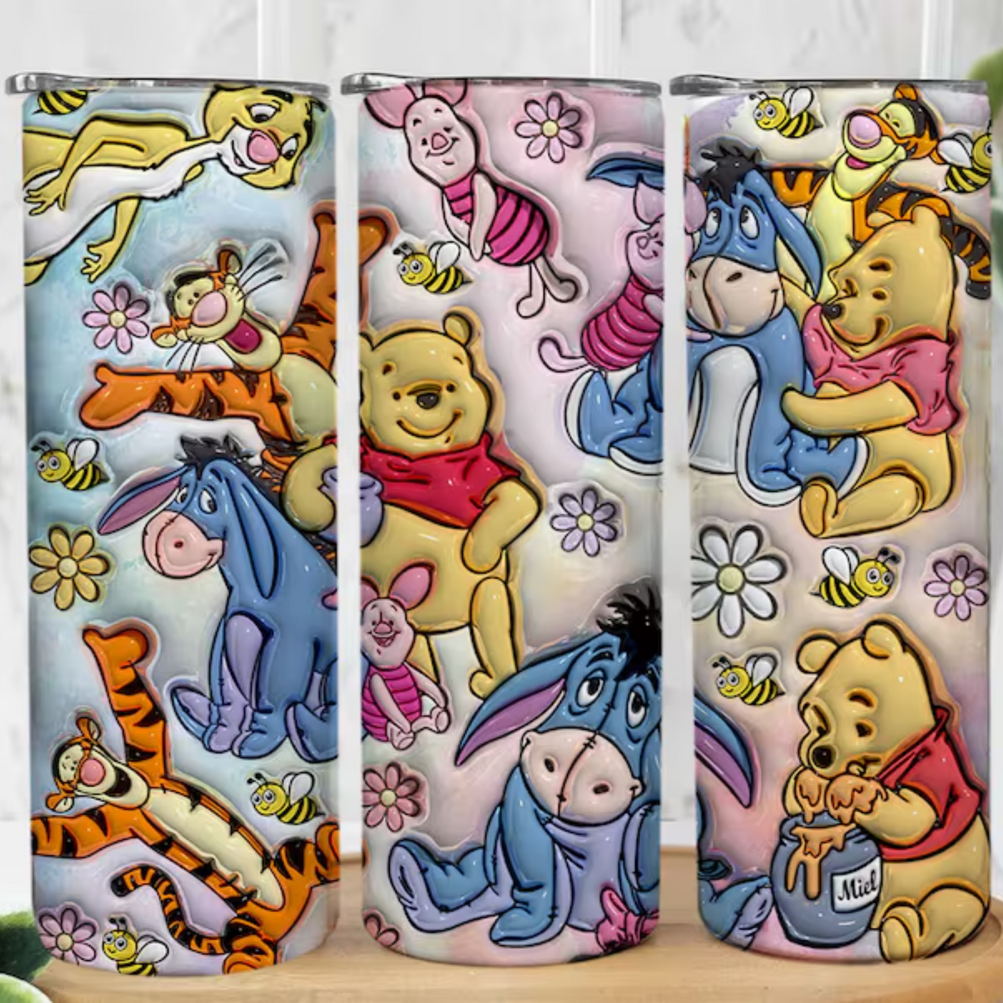 POOH & CO FLORAL 3D TUMBLER