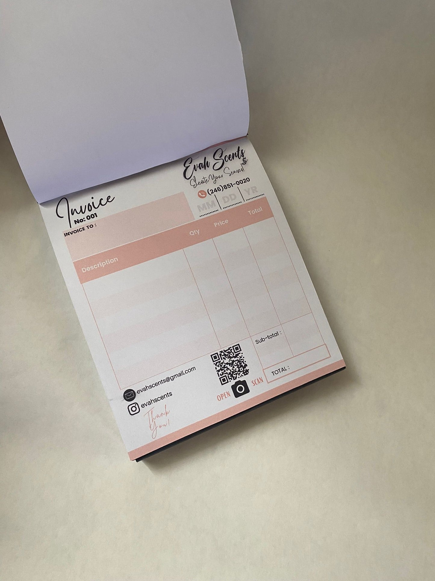 CUSTOMIZED INVOICE BOOK