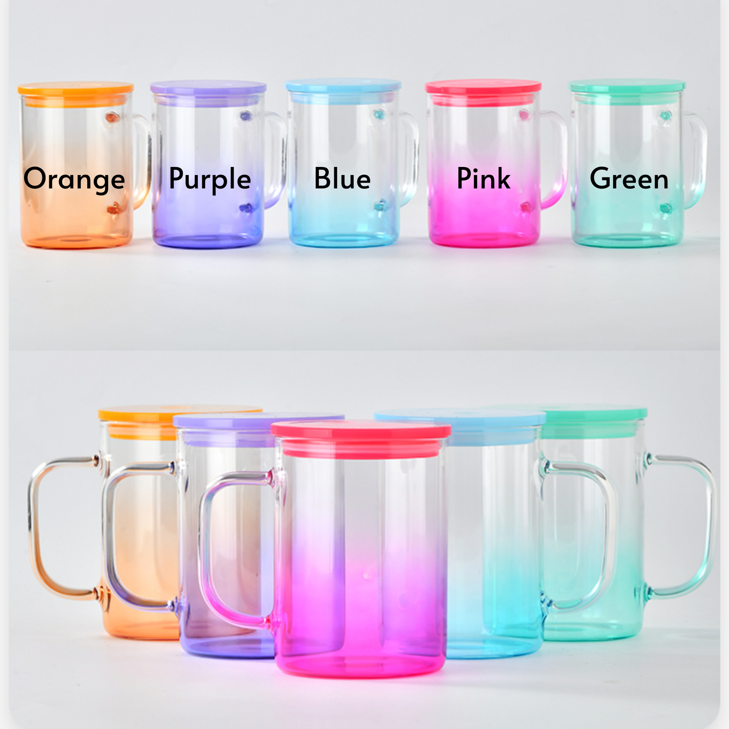 GRADIENT GLASS MUG 17 OZ (SUBLIMATION BLANK)